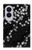 S2544 Japanese Kimono Style Black Flower Pattern Case For Samsung Galaxy Z Fold 8