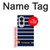 S2767 Navy White Striped Case For Samsung Galaxy Z Fold 8
