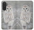 S1566 Snowy Owl White Owl Case For Samsung Galaxy A27