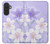 S2361 Purple White Flowers Case For Samsung Galaxy A27