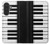 S3078 Black and White Piano Keyboard Case For Samsung Galaxy A27