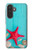 S3428 Aqua Wood Starfish Shell Case For Samsung Galaxy A27
