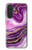 S3896 Purple Marble Gold Streaks Case For Samsung Galaxy A27