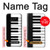 S3078 Black and White Piano Keyboard Case For Note 8 Samsung Galaxy Note8