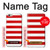 S2364 Red and White Striped Case For iPhone 6 6S