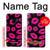 S2933 Pink Lips Kisses on Black Case For Samsung Galaxy S9