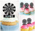 TA0004 Ferris Wheel Silhouette Party Wedding Birthday Acrylic Cupcake Toppers Decor 10 pcs