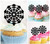 TA0004 Ferris Wheel Silhouette Party Wedding Birthday Acrylic Cupcake Toppers Decor 10 pcs