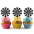 TA0004 Ferris Wheel Silhouette Party Wedding Birthday Acrylic Cupcake Toppers Decor 10 pcs