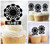 TA0005 Ferris Wheel Silhouette Party Wedding Birthday Acrylic Cupcake Toppers Decor 10 pcs