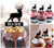 TA0007 Deer Reindeer Silhouette Party Wedding Birthday Acrylic Cupcake Toppers Decor 10 pcs