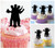 TA0099 Men At Work Silhouette Party Wedding Birthday Acrylic Cupcake Toppers Decor 10 pcs