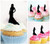 TA0111 Model Lady Party Dress Silhouette Party Wedding Birthday Acrylic Cupcake Toppers Decor 10 pcs