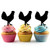 TA0123 Chicken Silhouette Party Wedding Birthday Acrylic Cupcake Toppers Decor 10 pcs