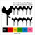 TA0123 Chicken Silhouette Party Wedding Birthday Acrylic Cupcake Toppers Decor 10 pcs