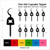 TA0154 Pirate Hook Arm Silhouette Party Wedding Birthday Acrylic Cupcake Toppers Decor 10 pcs