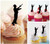 TA0170 Orchestra Conductor Silhouette Party Wedding Birthday Acrylic Cupcake Toppers Decor 10 pcs