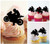 TA0202 Motorcycle Racing Sport Silhouette Party Wedding Birthday Acrylic Cupcake Toppers Decor 10 pcs