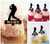 TA0252 Hip Hop Dancing Silhouette Party Wedding Birthday Acrylic Cupcake Toppers Decor 10 pcs
