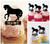 TA0262 Horse Silhouette Party Wedding Birthday Acrylic Cupcake Toppers Decor 10 pcs