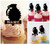 TA0300 Hand Grenade Silhouette Party Wedding Birthday Acrylic Cupcake Toppers Decor 10 pcs