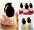 TA0300 Hand Grenade Silhouette Party Wedding Birthday Acrylic Cupcake Toppers Decor 10 pcs