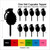 TA0300 Hand Grenade Silhouette Party Wedding Birthday Acrylic Cupcake Toppers Decor 10 pcs
