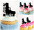 TA0301 Gun Silhouette Party Wedding Birthday Acrylic Cupcake Toppers Decor 10 pcs
