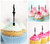 TA0305 Dagger Silhouette Party Wedding Birthday Acrylic Cupcake Toppers Decor 10 pcs
