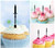 TA0308 Sword Silhouette Party Wedding Birthday Acrylic Cupcake Toppers Decor 10 pcs