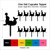 TA0326 Circus Seal Silhouette Party Wedding Birthday Acrylic Cupcake Toppers Decor 10 pcs