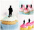 TA0375 Graduation Ceremony Silhouette Party Wedding Birthday Acrylic Cupcake Toppers Decor 10 pcs