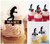 TA0380 Human Evolution Silhouette Party Wedding Birthday Acrylic Cupcake Toppers Decor 10 pcs