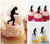 TA0380 Human Evolution Silhouette Party Wedding Birthday Acrylic Cupcake Toppers Decor 10 pcs