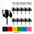 TA0399 Panda Silhouette Party Wedding Birthday Acrylic Cupcake Toppers Decor 10 pcs
