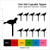 TA0412 Sea Lion Silhouette Party Wedding Birthday Acrylic Cupcake Toppers Decor 10 pcs