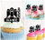 TA0424 Spaceship Launch pad Silhouette Party Wedding Birthday Acrylic Cupcake Toppers Decor 10 pcs