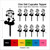 TA0451 Baby With Hanging Crib Toys Silhouette Party Wedding Birthday Acrylic Cupcake Toppers Decor 10 pcs