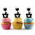 TA0470 Flower Heart Valentine Silhouette Party Wedding Birthday Acrylic Cupcake Toppers Decor 10 pcs