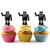 TA0494 Robot Toy Silhouette Party Wedding Birthday Acrylic Cupcake Toppers Decor 10 pcs