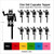 TA0494 Robot Toy Silhouette Party Wedding Birthday Acrylic Cupcake Toppers Decor 10 pcs