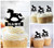 TA0495 Rocking Horse Silhouette Party Wedding Birthday Acrylic Cupcake Toppers Decor 10 pcs