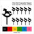 TA0495 Rocking Horse Silhouette Party Wedding Birthday Acrylic Cupcake Toppers Decor 10 pcs