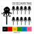 TA0503 Devilfish Squid Silhouette Party Wedding Birthday Acrylic Cupcake Toppers Decor 10 pcs