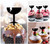 TA0527 Broken Wine Glass Silhouette Party Wedding Birthday Acrylic Cupcake Toppers Decor 10 pcs