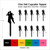 TA0547 Couple Partner Dance Silhouette Party Wedding Birthday Acrylic Cupcake Toppers Decor 10 pcs
