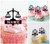 TA0603 Justice Symbol Silhouette Party Wedding Birthday Acrylic Cupcake Toppers Decor 10 pcs