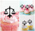 TA0603 Justice Symbol Silhouette Party Wedding Birthday Acrylic Cupcake Toppers Decor 10 pcs