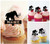 TA0610 Mammoth Ice Age Silhouette Party Wedding Birthday Acrylic Cupcake Toppers Decor 10 pcs