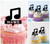 TA0619 Music Note Symbol Silhouette Party Wedding Birthday Acrylic Cupcake Toppers Decor 10 pcs